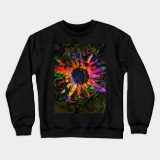 Flower Power, Colorful Sunflower/Daisy Crewneck Sweatshirt